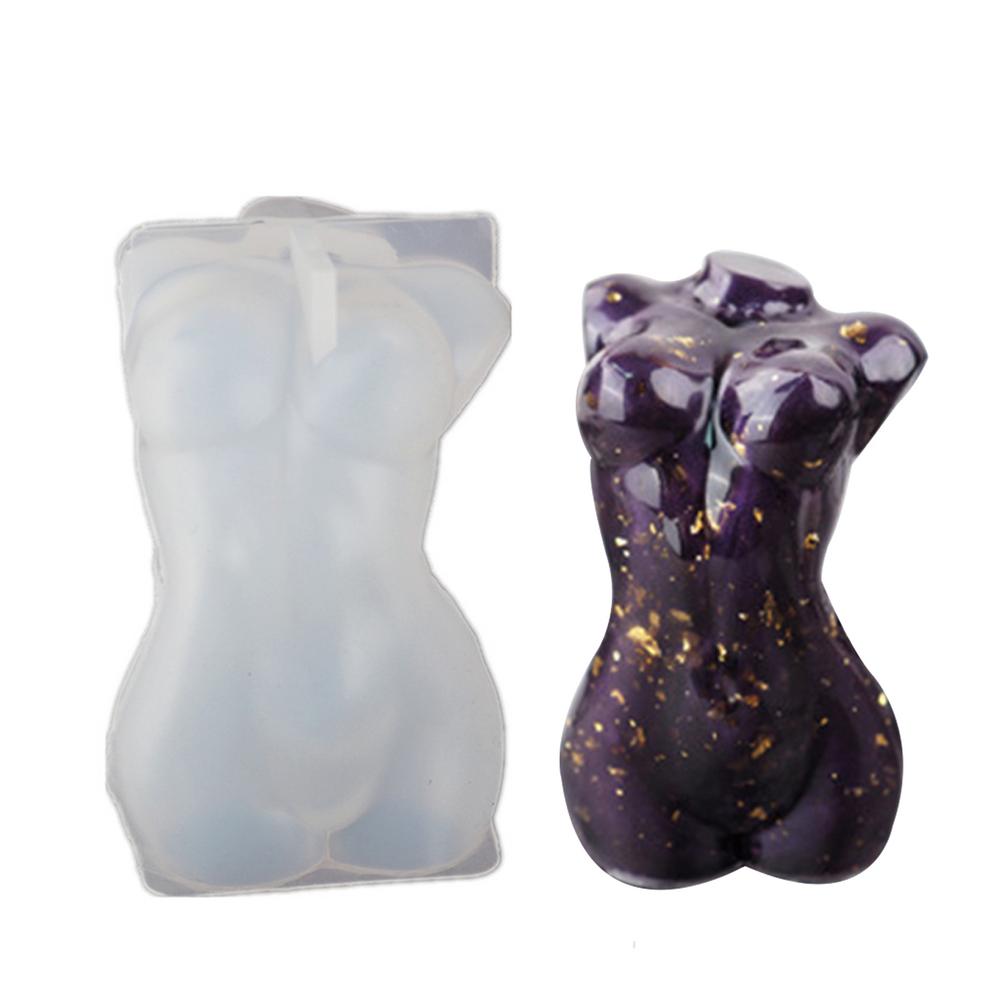 Femme nue corps argile Silicone moule modèle corps résine époxy moule pour décoration de gâteau: A