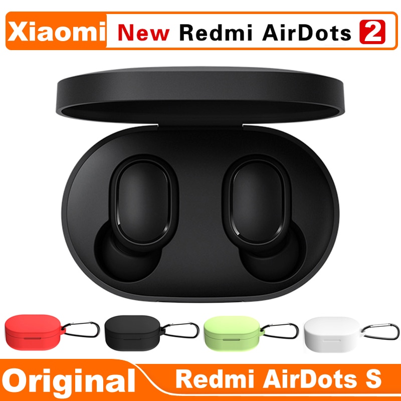 Original Xiaomi Redmi Airdots 2 TWS Noise reduction Bluetooth Earphone Stereo bass 5.0 With Mic Handsfree Earbuds AI Control