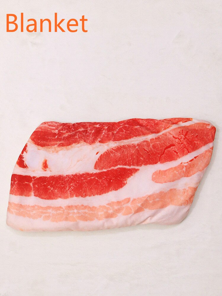 Kreative Pet Kissen Decke Weichen Samt Pizza Ei Lebensmittel Obst Gedruckt Hund Katzen Schlaf Matte Winter Warme Decken Haustiere Produkte: Bacon Blanket / L