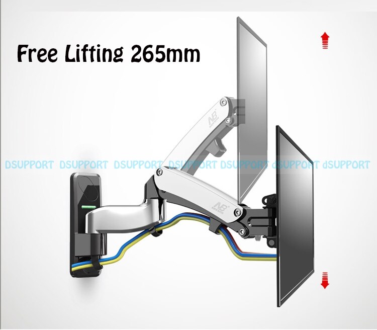NB F500 Gas Spring 50-60 inch LED TV Wall Mount Monitor Holder Ergonomical Mount Loading 14-23kgs Max.VESA 400*400mm