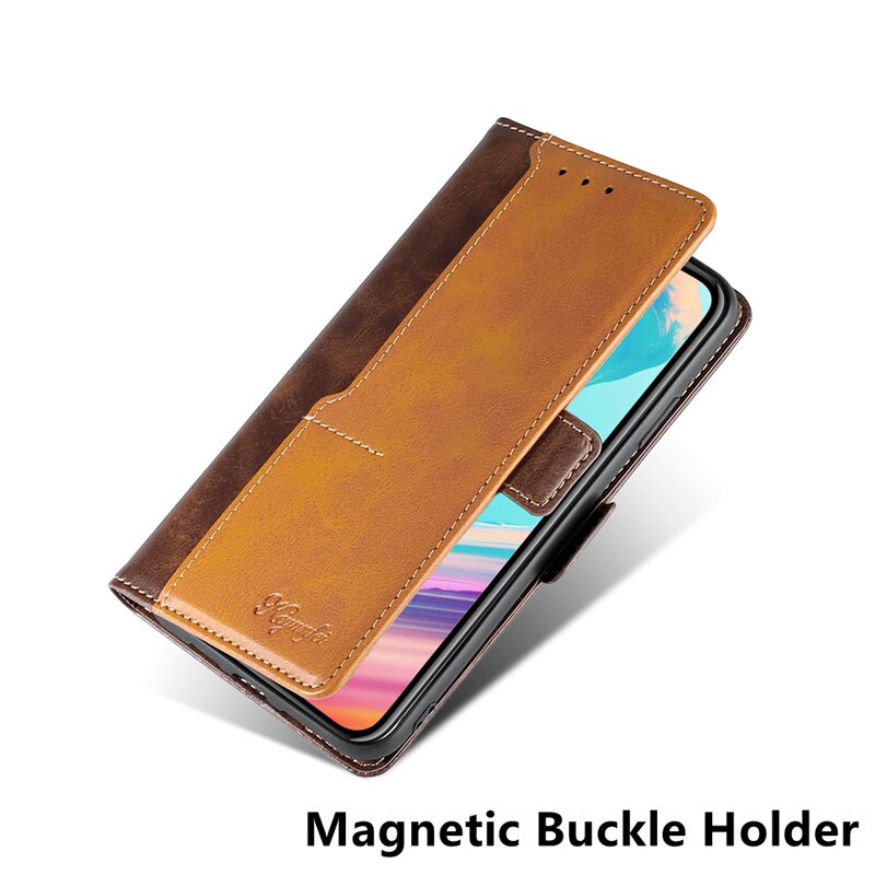 Étui de support de fente de carte de crédit de sac de téléphone en cuir d'unité centrale pour Xiaomi Mi10T Lite/Xiaomi Mi10T Pro/Xiaomi Mi10T étui de téléphone magnétique