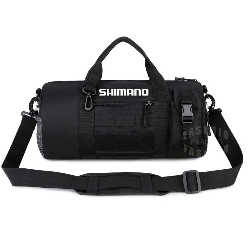 Shimano Angeln Tasche Große Kapazität Multifunktionale Angelgerät Tasche draussen Schulter Umhängetaschen Multi-zweck Lagerung Tasche: Schwarz