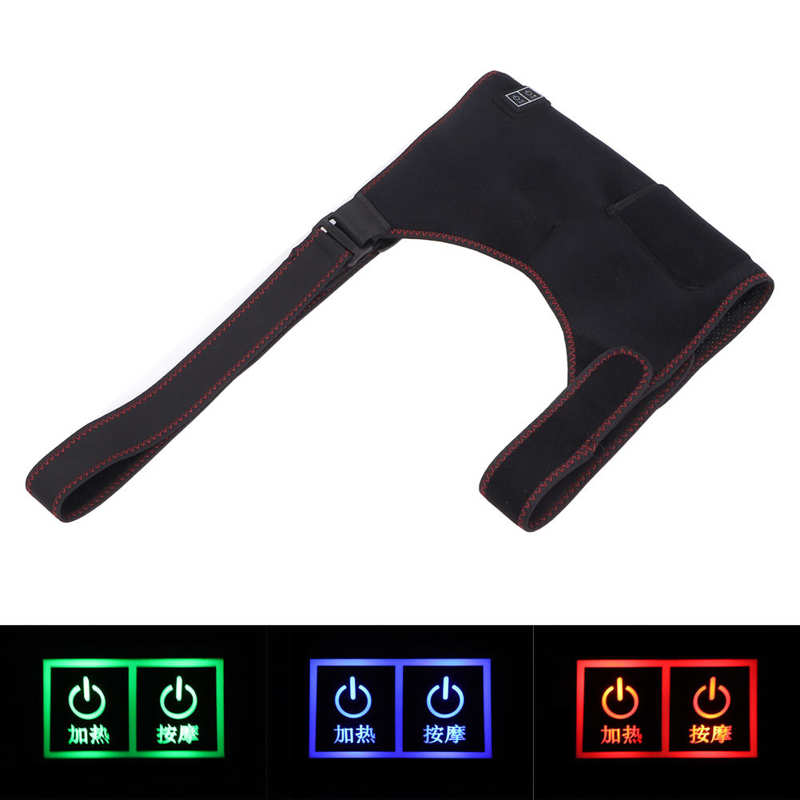 Heated Hip Wrap Brace Pain Relief Far Infrared Widen Strap Thigh Heating Pad 3 Vibration Modes Ergonomic for Groin for Home