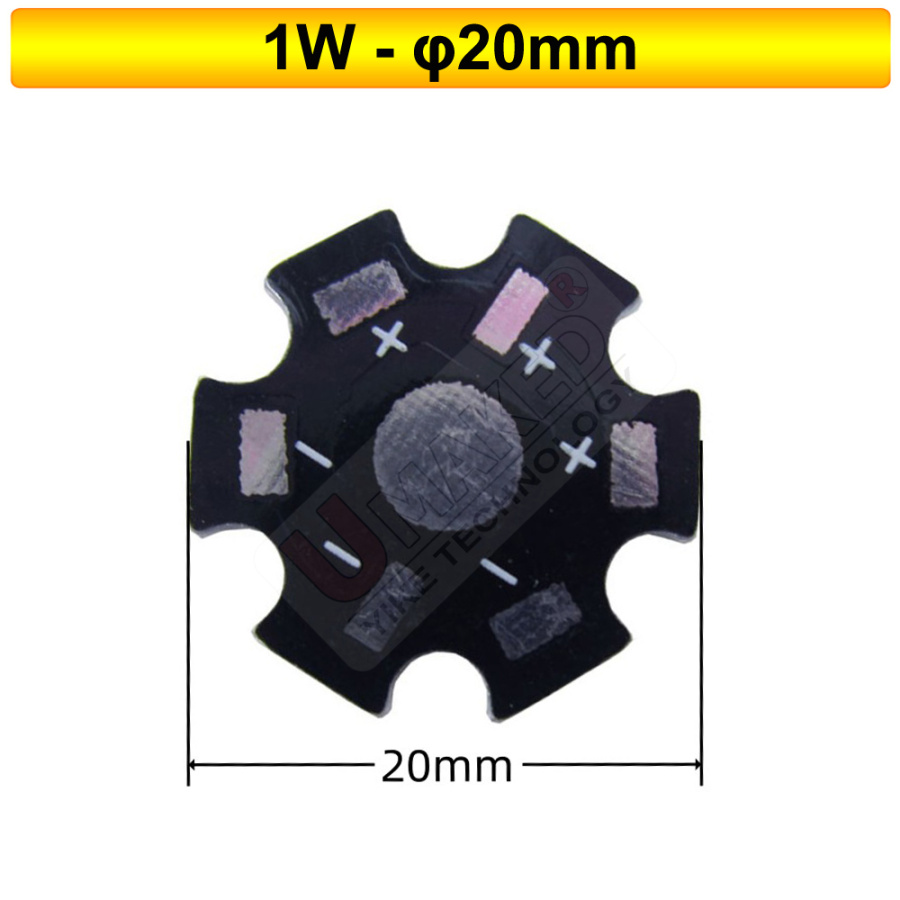 Placa de seguimiento de luz LED, base de placa de aluminio, placa PCB LED para chip led de alta potencia, 1W, 3W, 5W, 7W, 9W, 12W, 15W, 18W, 21W, 24W, 30W: Azul oscuro
