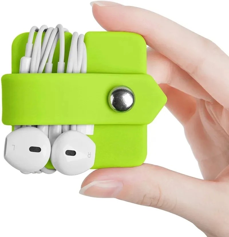 Datenkabel-Organizer, Ohrhörer-Halter, Kopfhörer-Verpackung, Kopfhörer-Organizer, Headset-Kopfhörer-Aufwicklung, Kabel-Manager, Kabelwickler: Rot