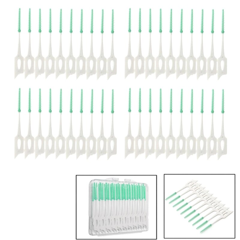 40Pcs Zachte Schone Tussen Interdentale Floss Borstels Dental Oral Care Tool