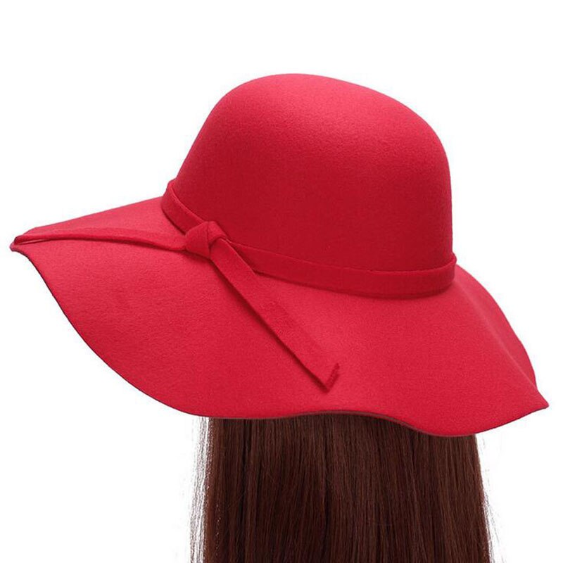 Sombrero de ala ancha para mujer, sunora fedora de bolos para adultos, retro, Chapeu, Sombrero, placa flexible de lana de imitación, gorila,