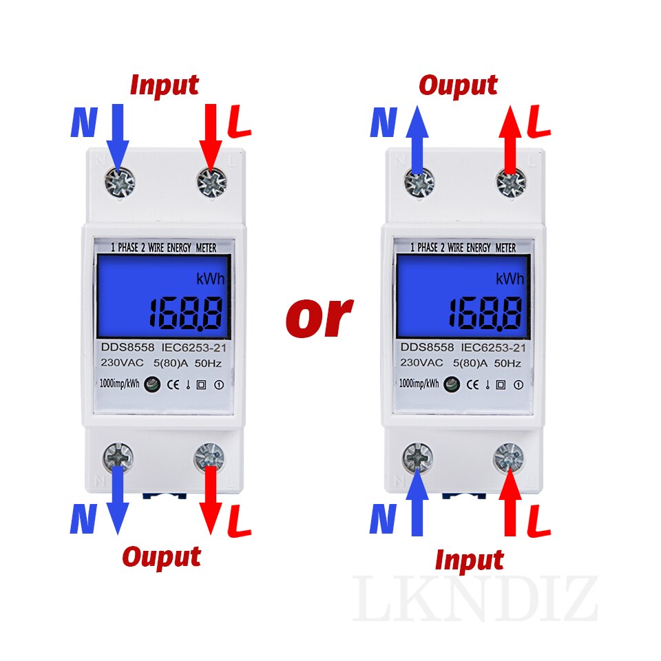 5(80)a 220/230v 50/60hz elektronische energiemeter kwh-meter lcd-scherm digitale eenfase kwh-teller