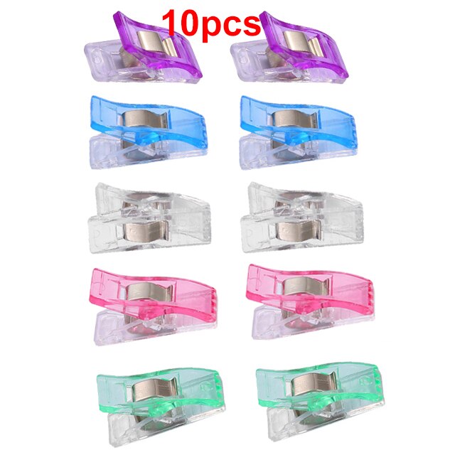 Sewing Clips DIY Crafts Plastic Clamps Colorful Safety Plastic Clamps Fabric clip hemming clip sewing tools sewing accessories: E66-JZ-HS10