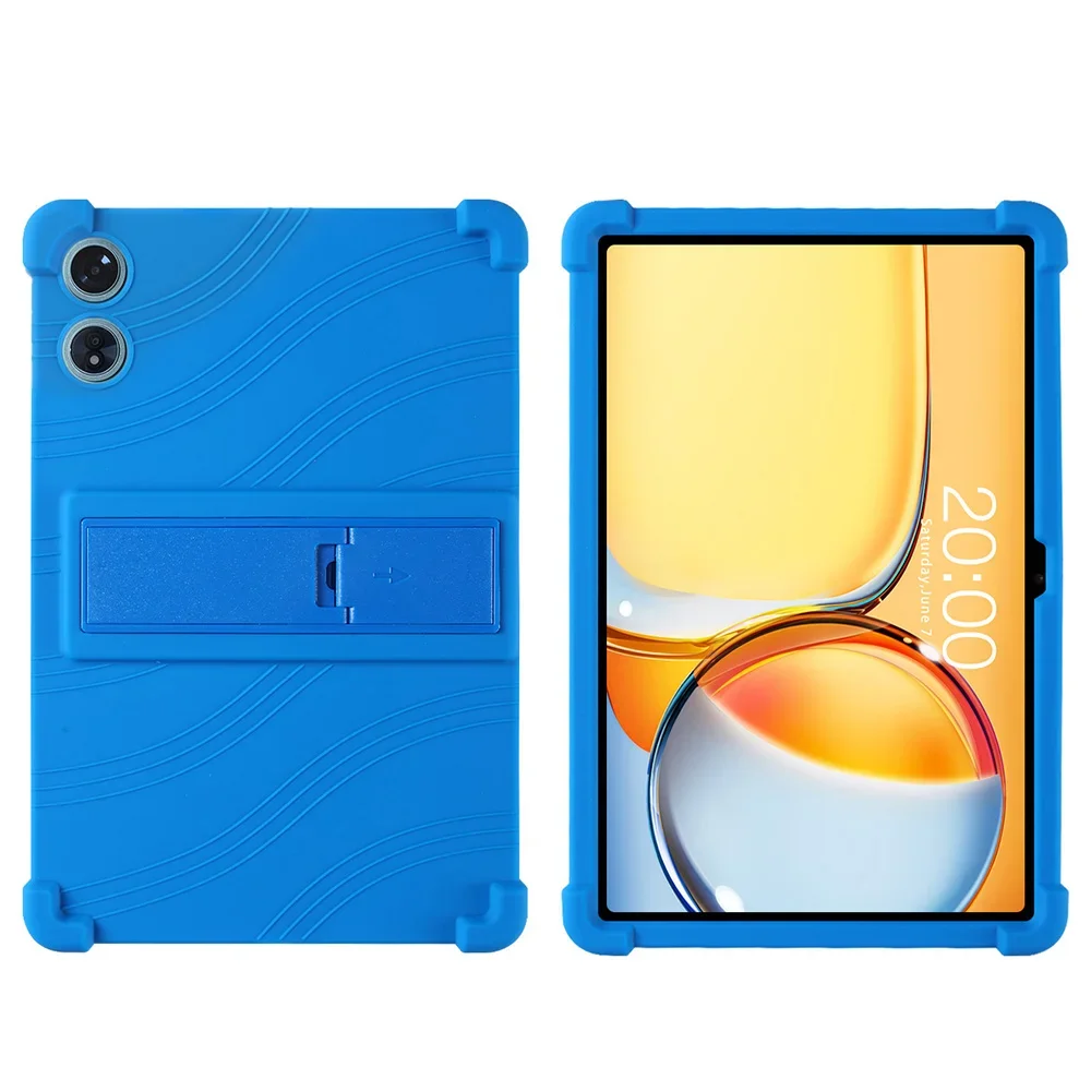 Til teclast  p50 ai tablet 11 " android 15 etui stødsikkert cover blødt silikone stativ beskyttende skal: Blå