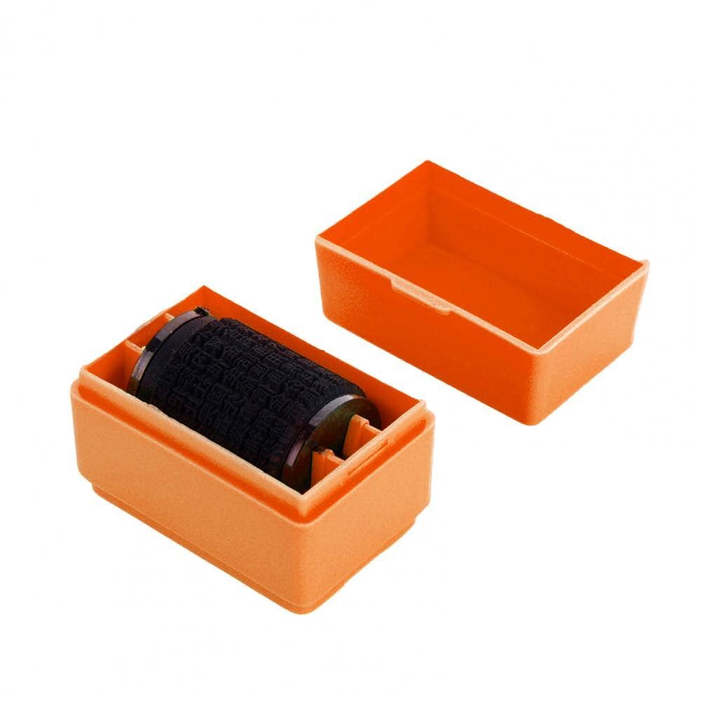 Delicate Useful Scroll Wheel Roller Stamps Effective Identity Theft Protection Stamp Convenient for Information:  Orange