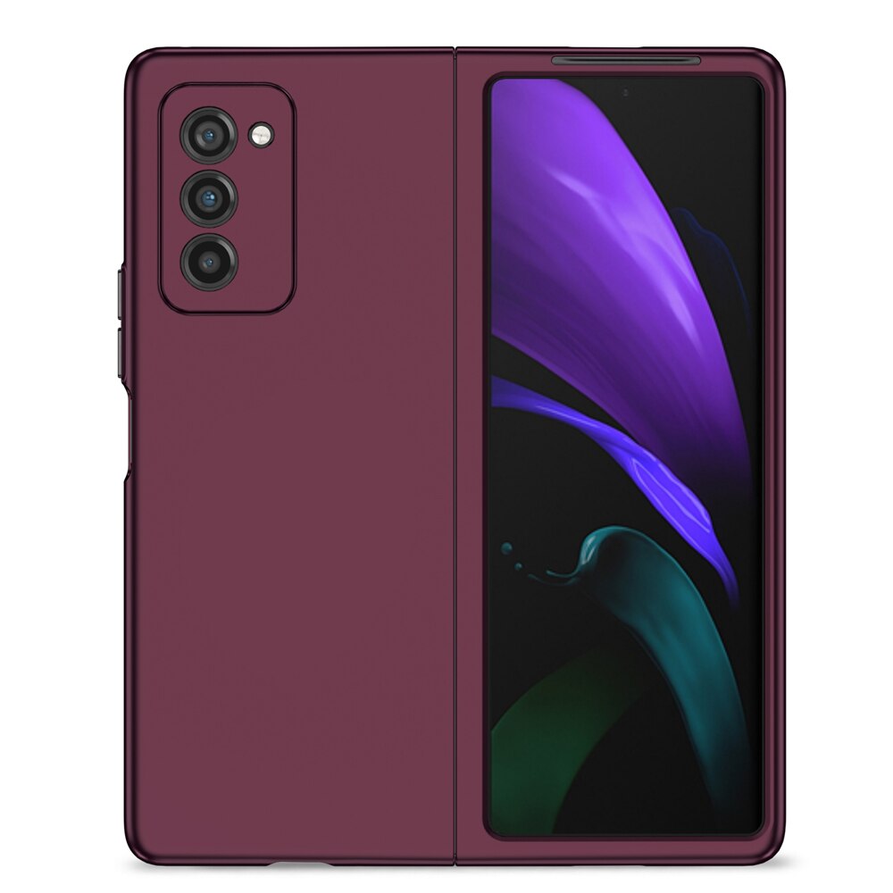Shockproof PC Bumper Fundas Coque Case for Samsung Galaxy Z Fold2 Zfold Fold 2 Zfold2 5G 7.6 Inch Cover Protective Shell: Wine Red