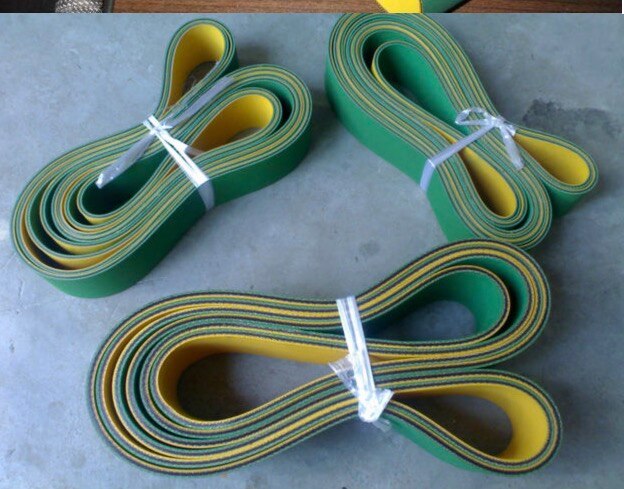2x30x1000mm Giallo verde foglio di nylon in banda base tessili per la cinghia piatta cinghia di trasmissione a cinghia (può Misura)
