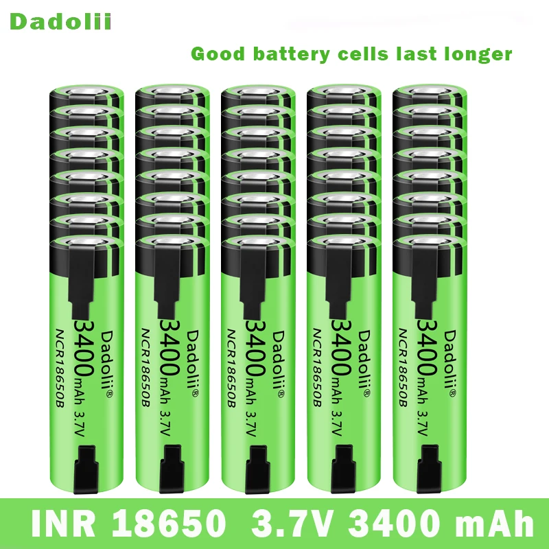 18650 lithium-ion rechargeable battery 3.7 V 3400 mAh DIY nickel battery: Chocolate
