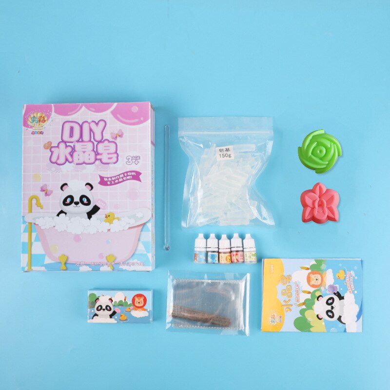 Children's Handmade Soap DIY Handmade Material Bag Set Crystal Soap Soap Making Supplies Diy Melt In Pour Soap: flower