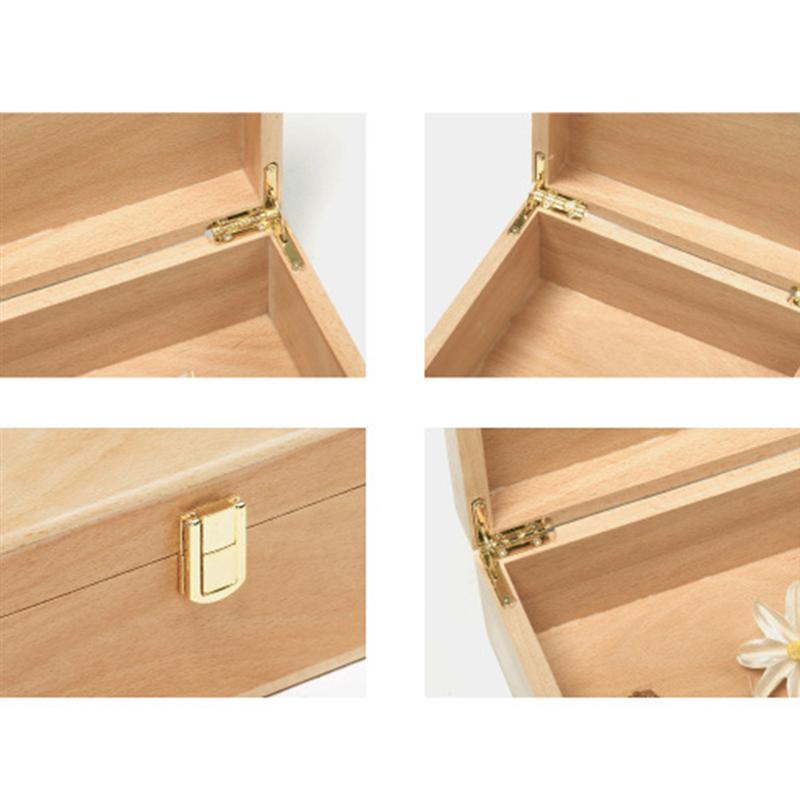 Wooden Sewing Case Storage Box Retro Wooden Case Sundries Storage Box for Desk Home Organizer