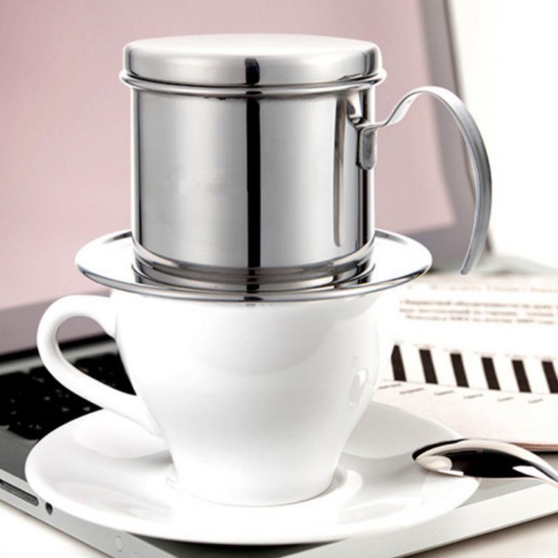 Portable Stainless Steel Vietnam Coffee Dripper Filter Coffee Maker Drip Coffee Filter Pot Filters Tools
