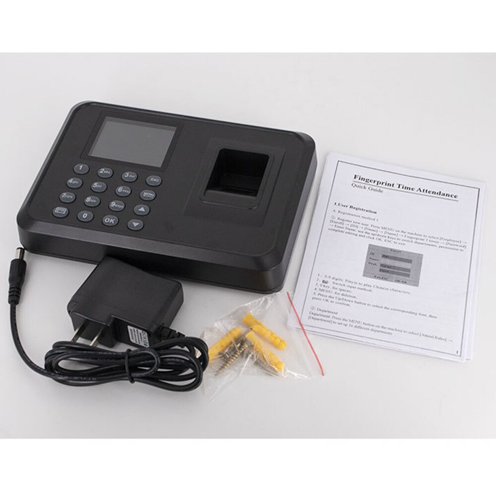 Multi-language Fingerprint Time Attendance System Clock Recorder Employee Recognition Recording Device Electronic Machine