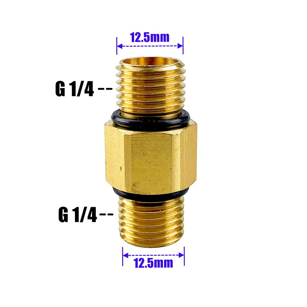 Brass 1/4" Quick Plug &amp; Disconnect Adaptor Pressure Washer Hydraulic Couplers Nozzle Connector For Garden Irrigation Washing: E