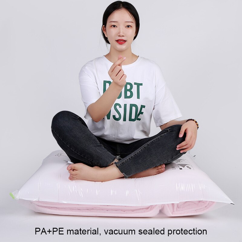 Bequem Vakuum Taschen Transparent Kleidung Quilt Saving Raum Paket Reise Kompression Startseite Organizer Zubehör Liefert