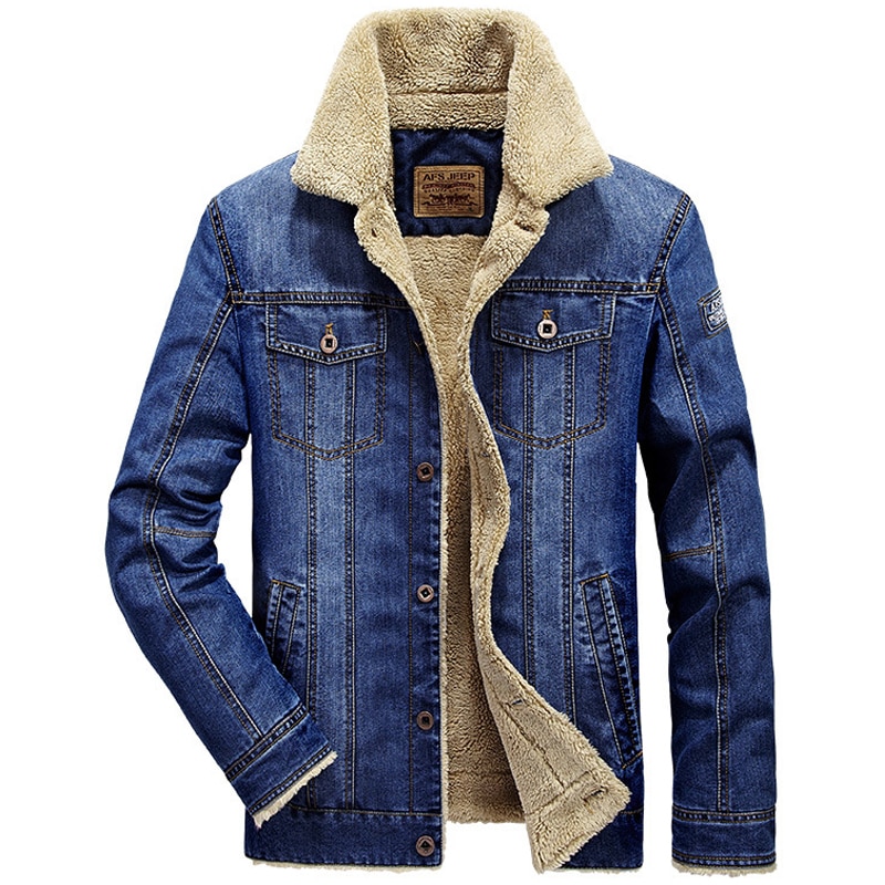Cowboy jakke mænd afslappet ensfarvet denim jakker overfrakke mærke tøj jaqueta masculino 6xl jeans pelsfrakker
