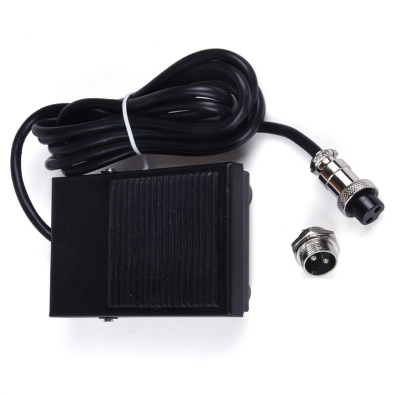 Hånd metal fodpedal switch 1.8 meter kabel 2 ben stik stik svejsning tig fakkel