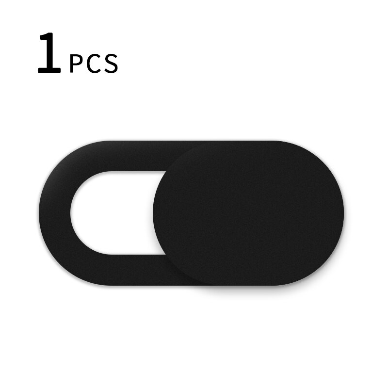 AWINNER WebCam Abdeckung Shutter Magnet Slider Kunststoff Für iPhone Web Laptop PC Für iPad Tablet Kamera Handy Privatsphäre Aufkleber: 1Pcs Black