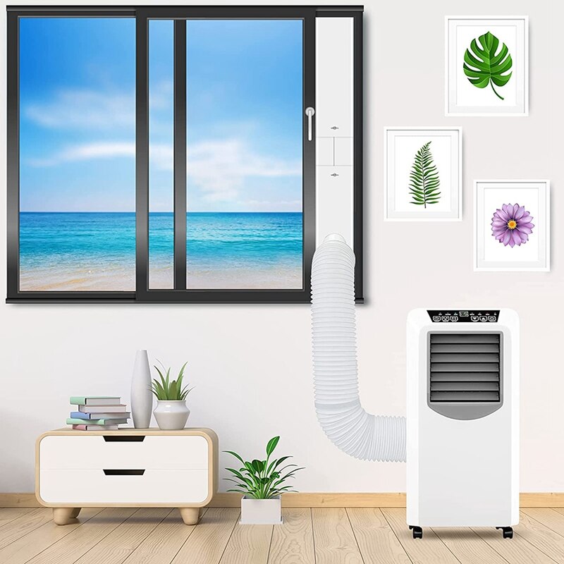 Air Conditioner Window Kit With Coupler Adjustable Window Seal For AC Unit,Sliding AC Vent Kit For Exhaust Hose