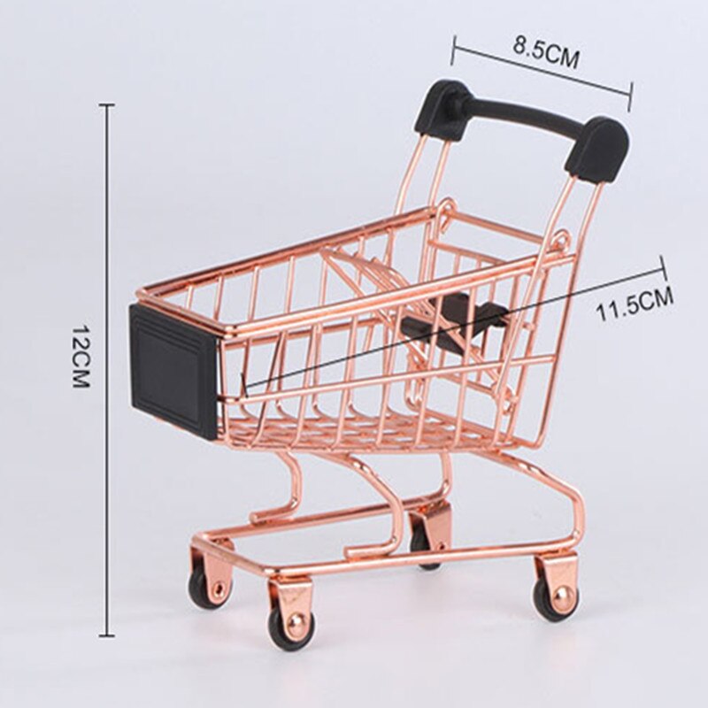 Baby Kids Simulation Mini Shopping Cart Toys Supermarket Folding Trolley Handcart Funny Kids Toys Storage Basket 12*8.5*11cm