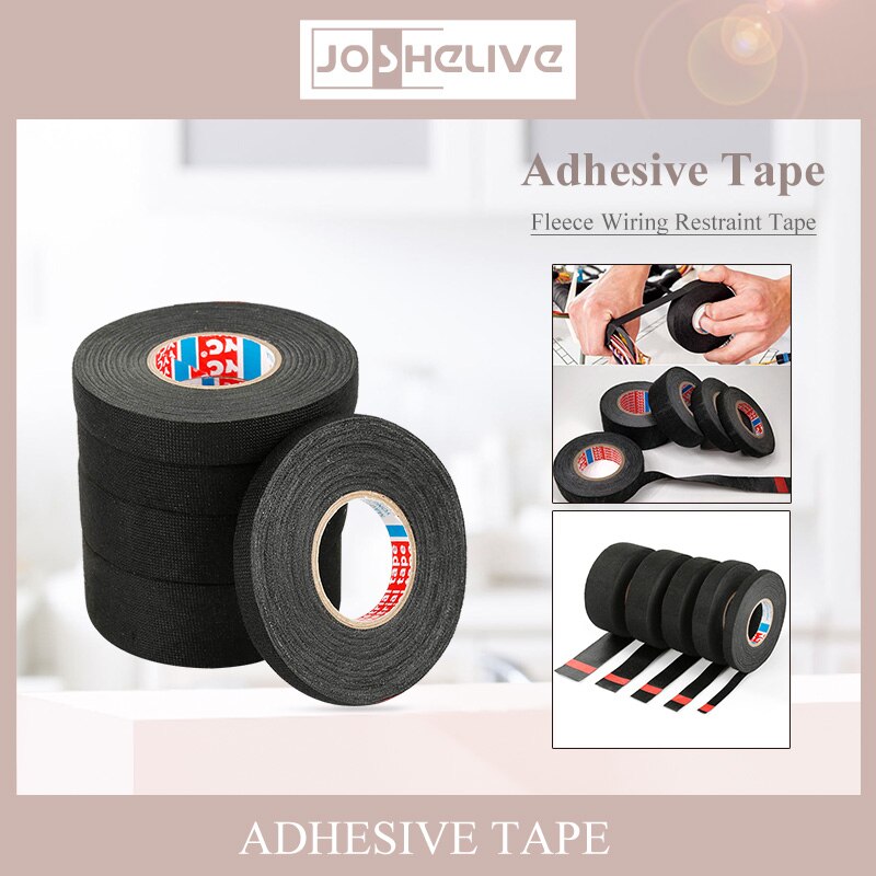 9/15/19/25MM Heat-resistant Adhesive Cloth Fabric Tape For Automotive Cable Tape Harness Wiring Loom Electrical Heat Tape 15M