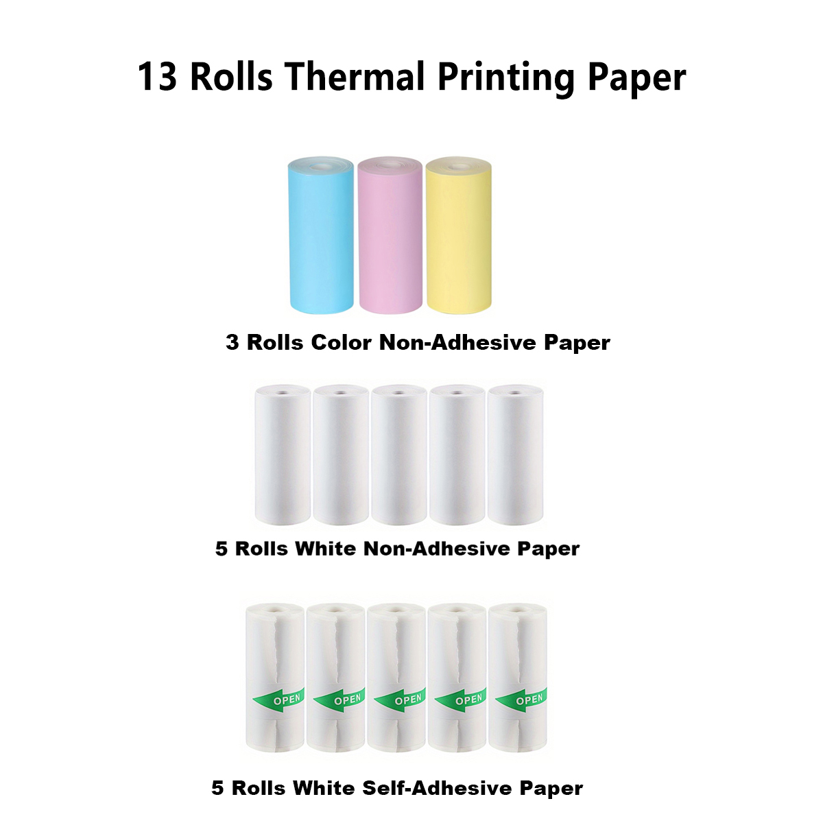 Portable Mini Photo Printer for iPhone/Android - Compact Thermal Printing Device with 1200mAh Battery, Monochrome Prints: Red