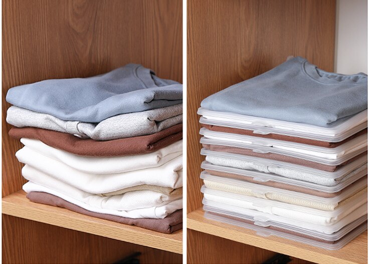Folded clothes board lazy storage clothes T-shirts folding clothes board closet organizer