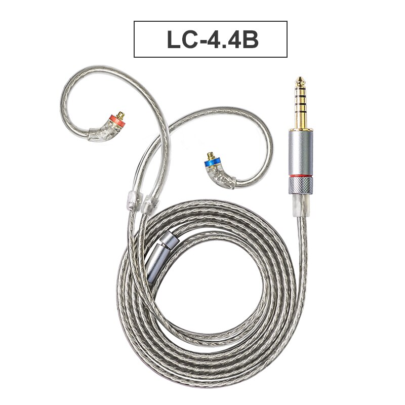 FIIO LC-2.5B LC-3.5B MMCX auricular, cable de repuesto de 4 hebras de alta pureza, Cable OCC plantado en plata de 1,2 m: LC-4.4B