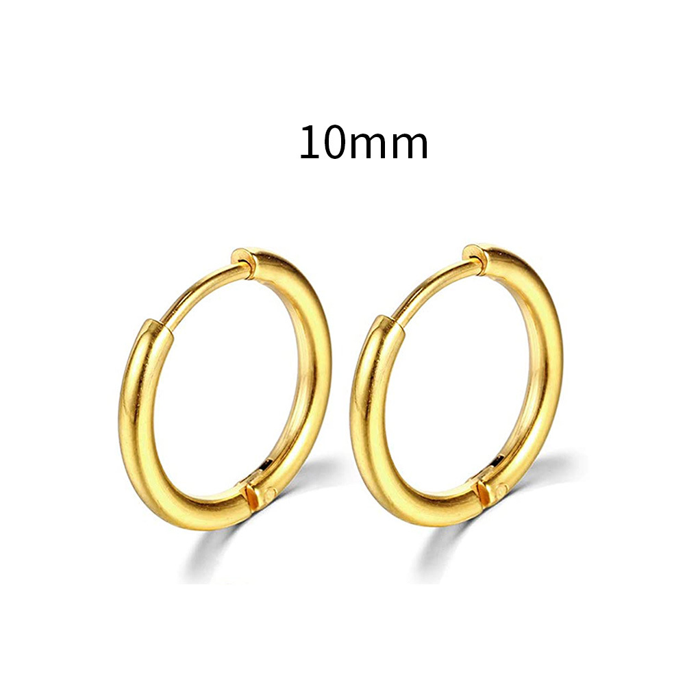 Simple Stainless Steel Small Hoop Earrings for Women Men Cartilage Ear Piercing Jewelry Pendientes Hombre Mujer