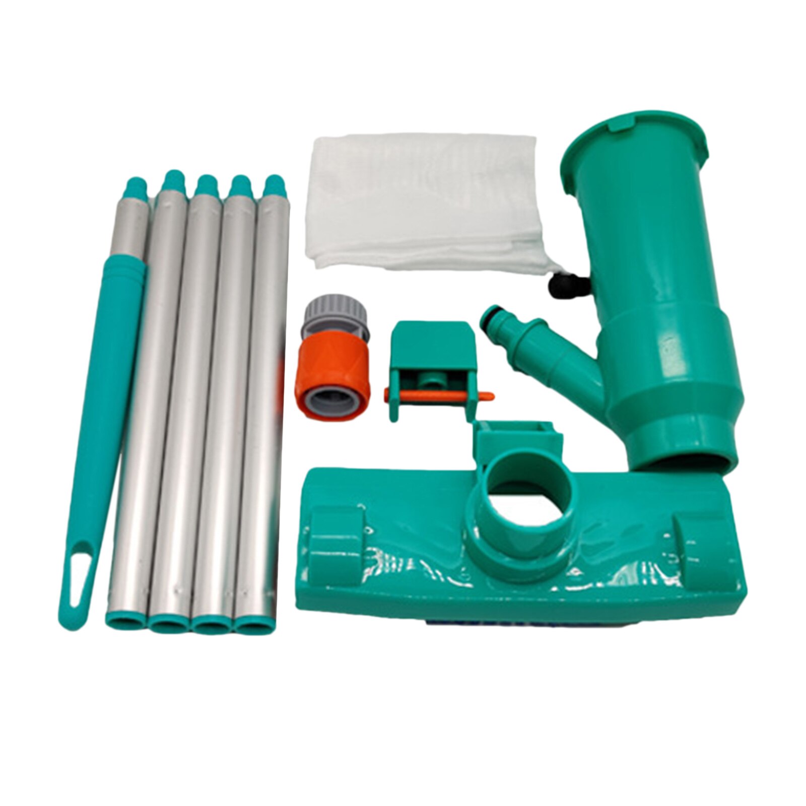 Swimming Pool Jet Vacuum,Underwater Cleaner,with Brush, Bag and 5 Pole Handle,Mini Jet Vacuum Suction Head Cleaning Tool
