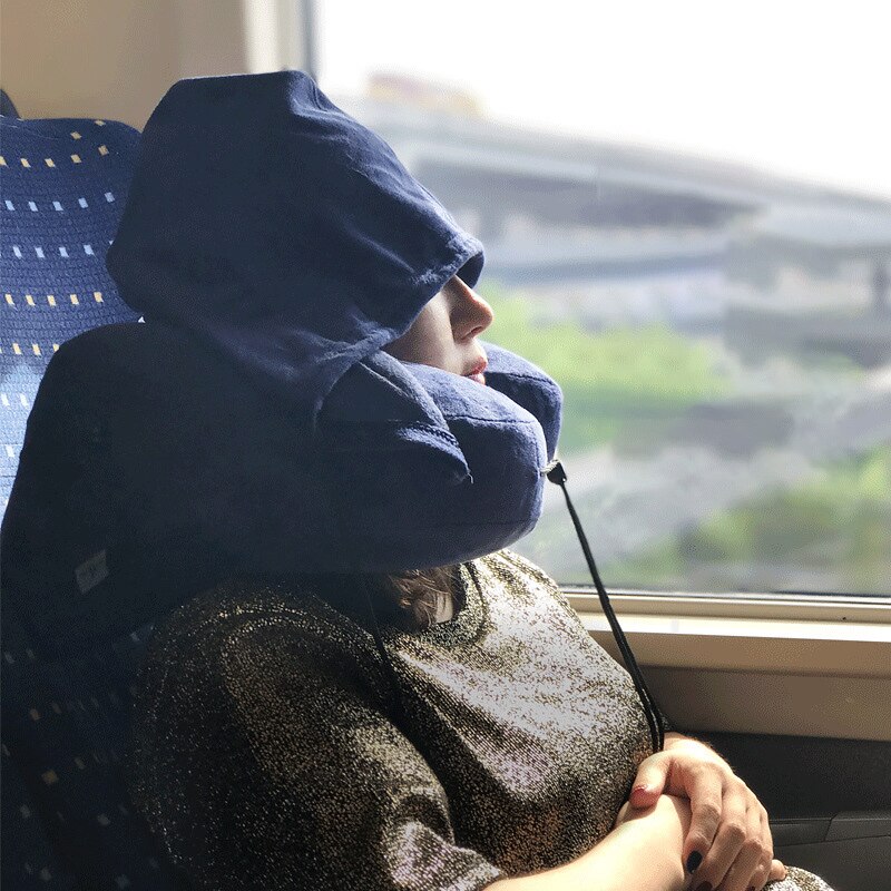 U-Shape Airplane sleeping Cushion Pillow Comfortable Air Cushion Business Trip Headrest Pillows Office Naps Neck Support Pillow