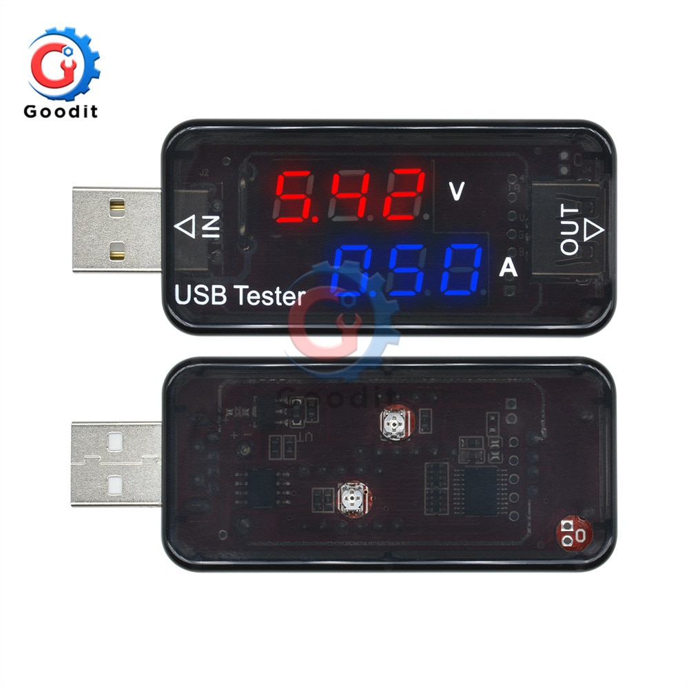 Led Digitale Dual Usb-poort Stroom Spanning Opladen Test Detector Tester Batterij Arts Meter Monitor Voltmeter Amperemeter Charger