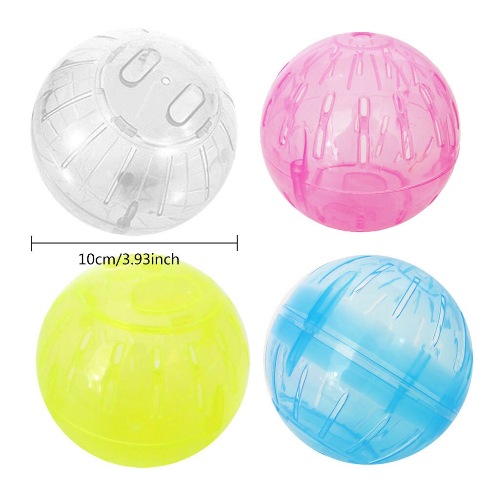 Pelota para correr de hámster transparente para mascotas, divertida rueda rodante, pelota de entrenamiento para trotar, juguete para Chinchilla, cobaya, suministros para ejercicios