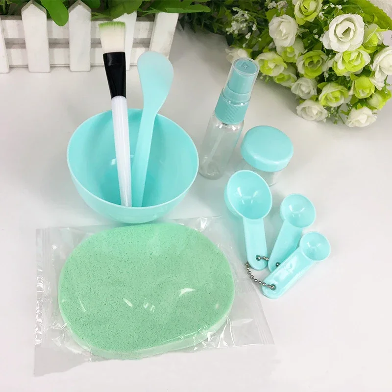 Juego de 9/6/Uds., cuenco para máscara rosa, máscara Facial completa, herramientas de belleza DIY, tazón para mezclar máscara Facial, cepillo, cuchara, palo, herramienta, Kit de cuidado Facial: Morado