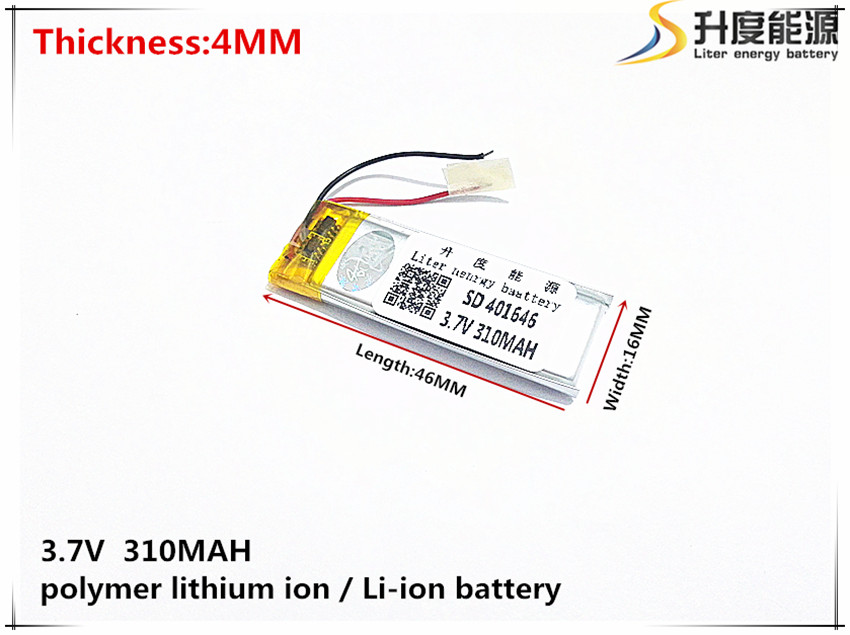 10 stück [sd] 3.7v,310 mah, [ 401646 ] polymer-lithium-ionen-/li-ionen-akku für spielzeug, powerbank, gps-gerät, ,mp3,mp4, , lautsprecher