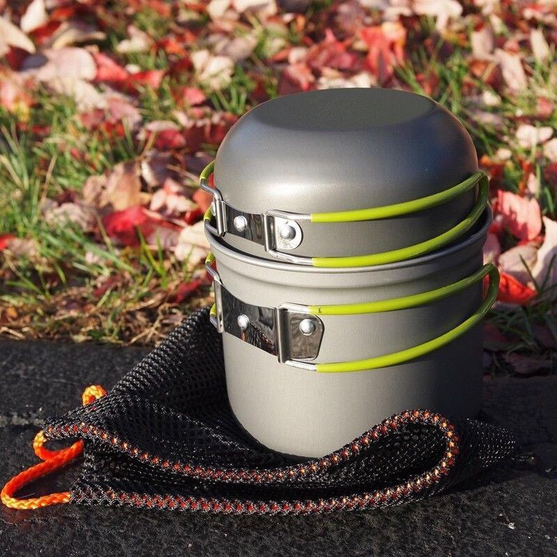 Outdoor Pan Set Camping Hiking Aluminium Alloy Cooking Travel Cookware