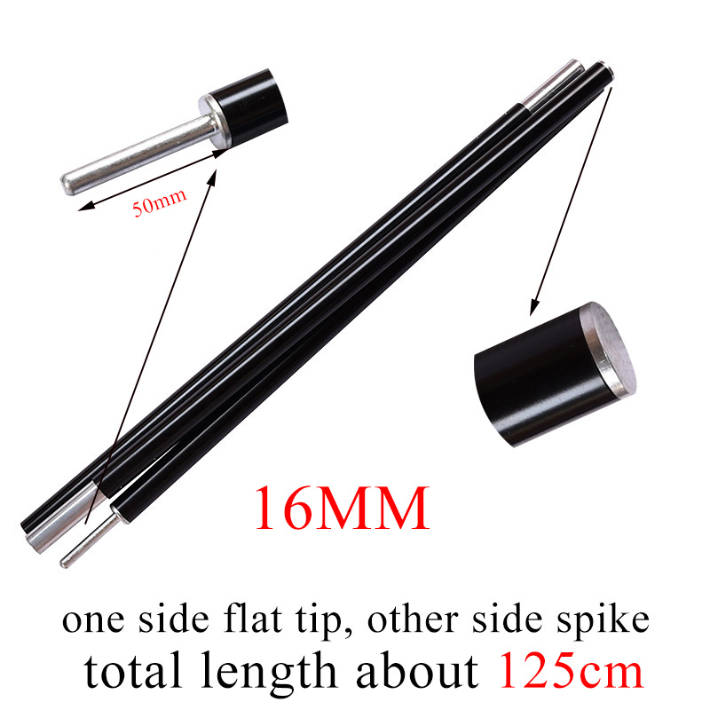 Cest UL 120CM Long Diameter 13MM/16MM/19MM BLACK/RED Color Tent Rod Support Pole Shelter Tarp Canopy Aluminium Alloy: SKY BLUE