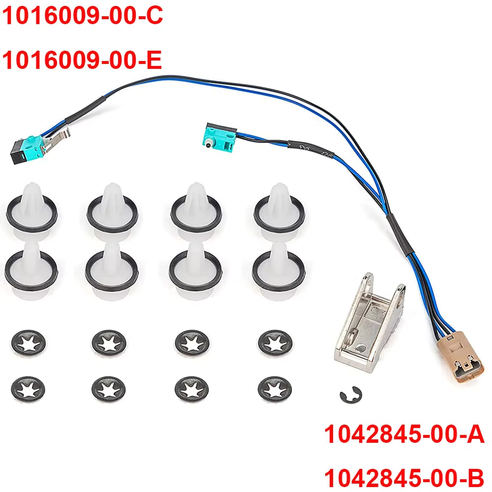 Para Tesla Model S Kit de reparación de manija de puerta arnés de microinterruptor 1016009 -00-C Paleta de mango 1042845 -00-B con clips para panel de puerta