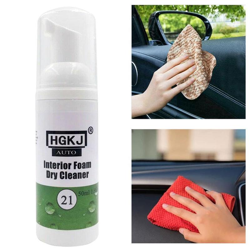 HGKJ-21-50ML Auto-interieur Leer Reiniging Schuim Droog Auto Levert Lederen Interieur Auto Middel Schoonmaken Care Cleaner O7Z0