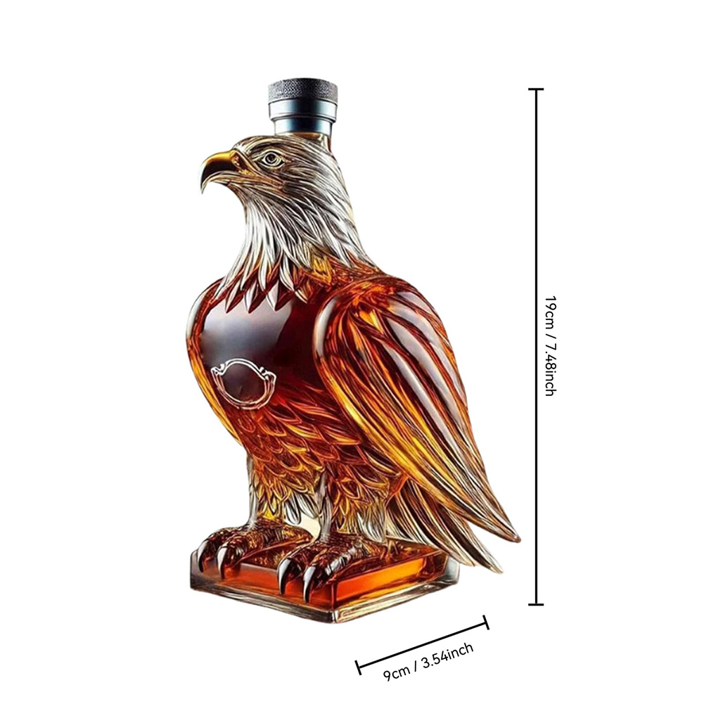 Funny Whiskey Eagle Bottle Whiskey Decanter Unique Whiskey Eagle Glass Decanter Funny Whiskey Bottle for Men Home Bar Decor: Default Title