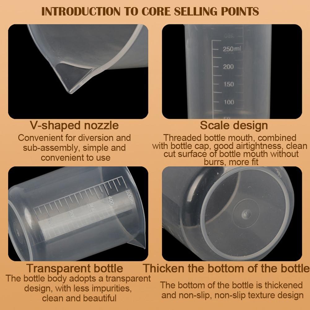 Plastic Measuring Cup Split Cup DIY Epoxy Resin Accessories Making Tool Beaker Household Daily Necessities