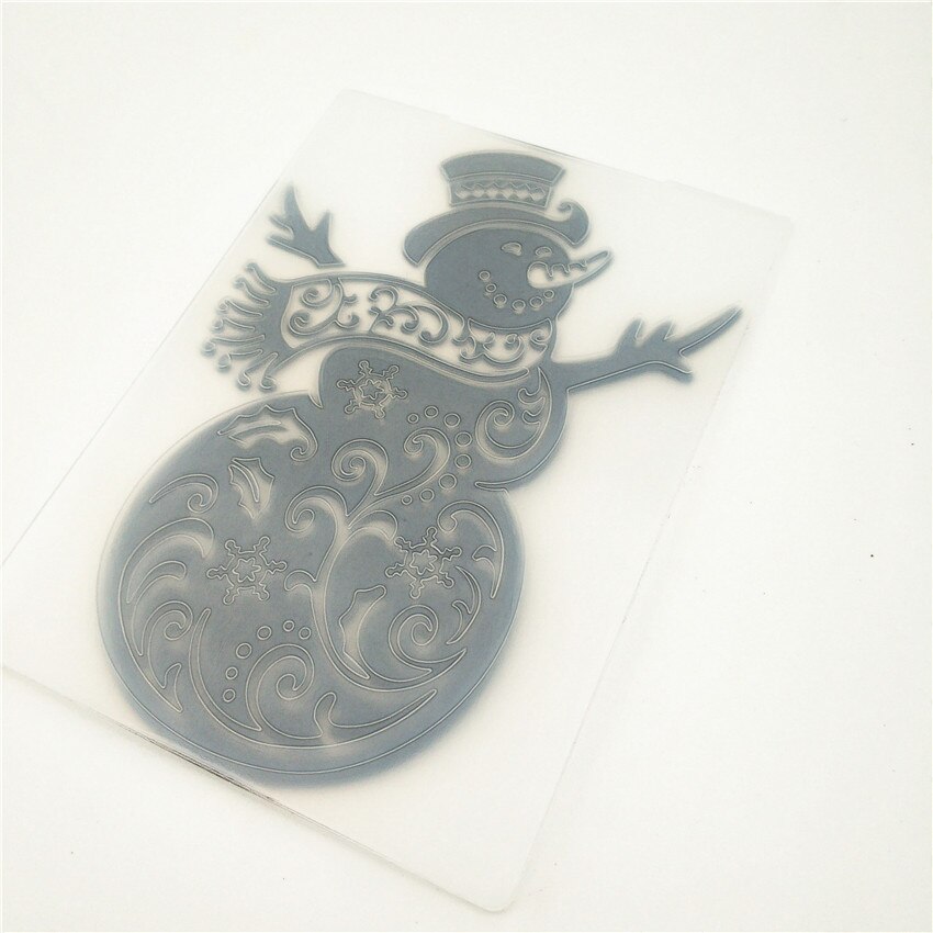 10.5x14.5cm snowman Embossing folders Plastic bump Scrapbooking DIY Template Fondant indentation Cake Photo Album Card Make