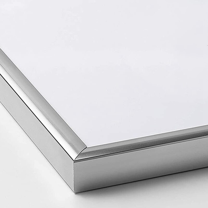 2 Picture Frames, A4 Silver Picture Frames, with Unbreakable Plexi-Glass, Picture Frames for Family Photos, 21X30 CM