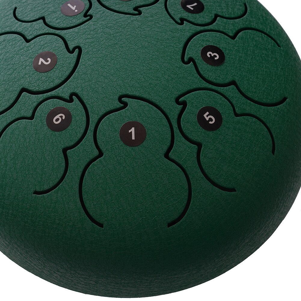 Steel Tongue Drum 8 Tune Notes Hand Pan Tank C Key Ethereal Rhythm Drum Drumsticks Sticker Percussion Musical Instrument