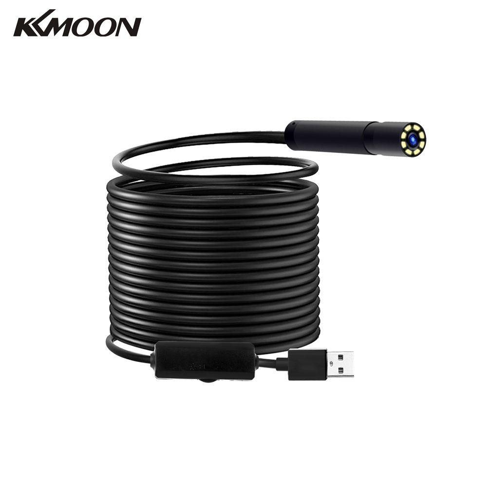 KKMOON-endoscopio impermeable IP67, cámara de inspección de boroscopio Industrial HD 1280x720, con 8 luces LED incorporadas, lente de 8mm, 2/5/10m
